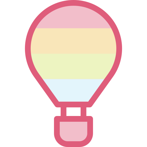 balon na gorące powietrze Detailed color Lineal color ikona