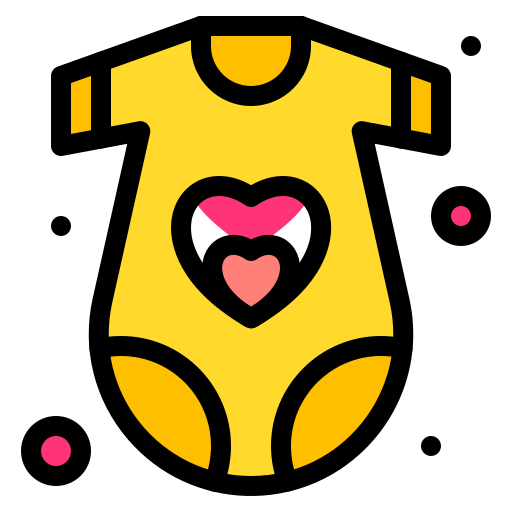 vestido de bebé Generic Outline Color icono