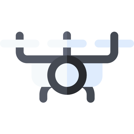 drone con cámara Basic Rounded Flat icono