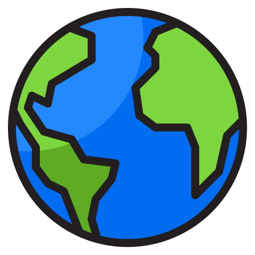 地球 srip Lineal Color icon
