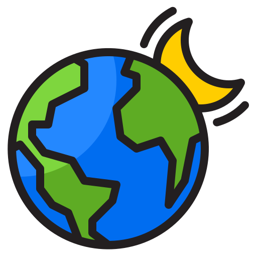 Earth srip Lineal Color icon