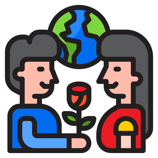 Mother earth day srip Lineal Color icon