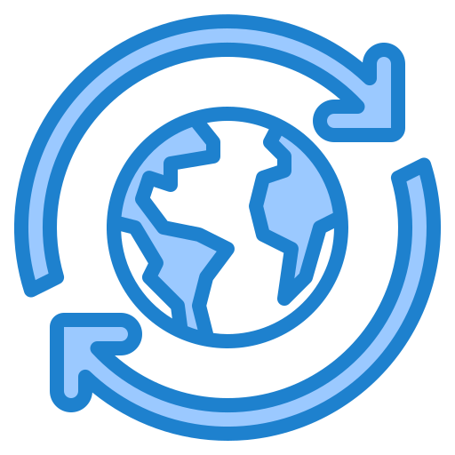 Earth cycles srip Blue icon