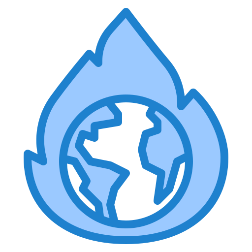 地球温暖化 srip Blue icon