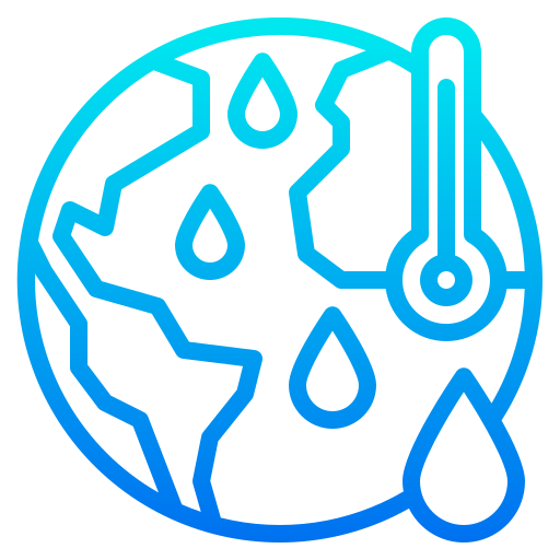 calentamiento global srip Gradient icono