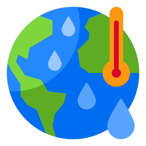 Global warming srip Flat icon