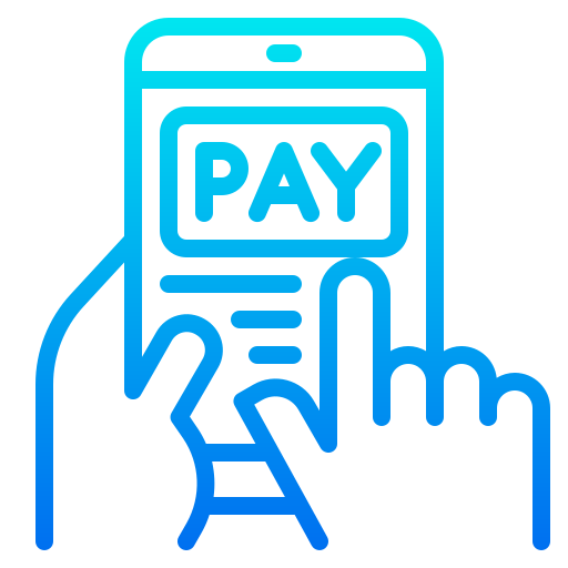pagamento mobile srip Gradient icona