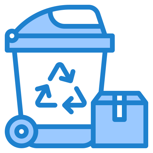 papelera de reciclaje srip Blue icono