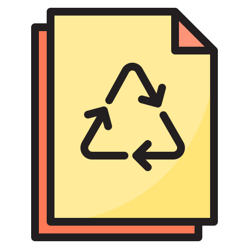 carta riciclata srip Lineal Color icona