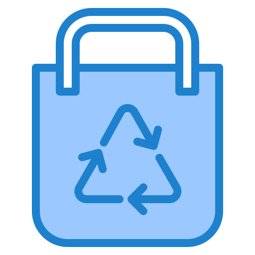 bolsa de reciclaje srip Blue icono