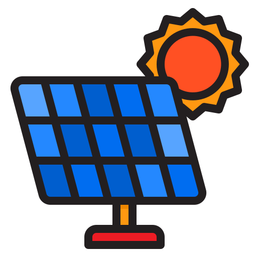 panel solar srip Lineal Color icono