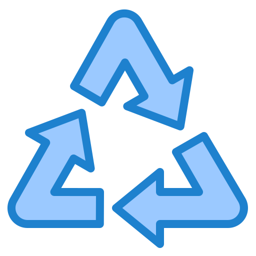 reciclar, señal srip Blue icono