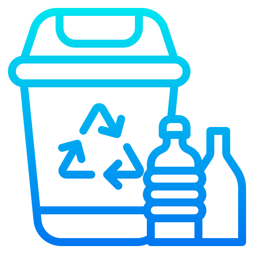 papelera de reciclaje srip Gradient icono
