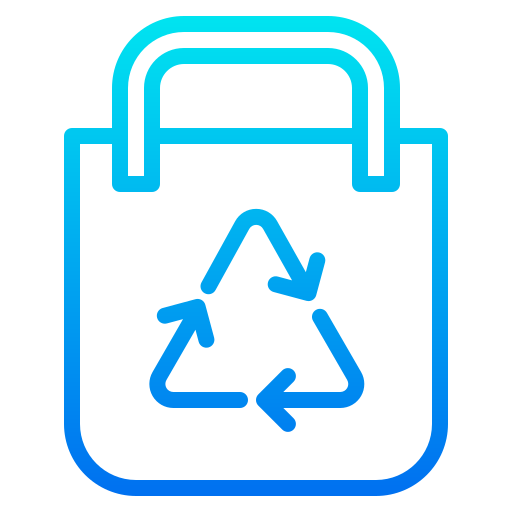 torba z recyklingu srip Gradient ikona