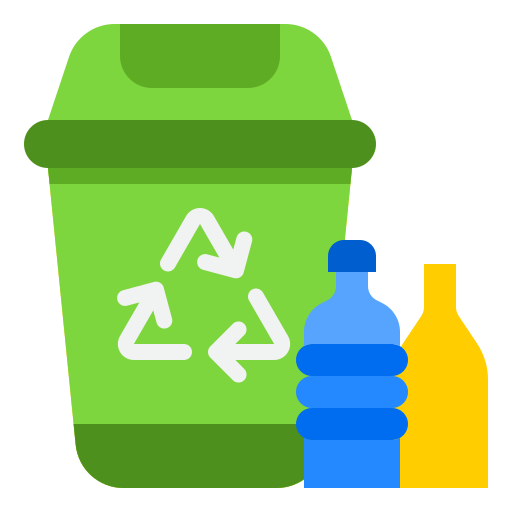 Recycle bin srip Flat icon