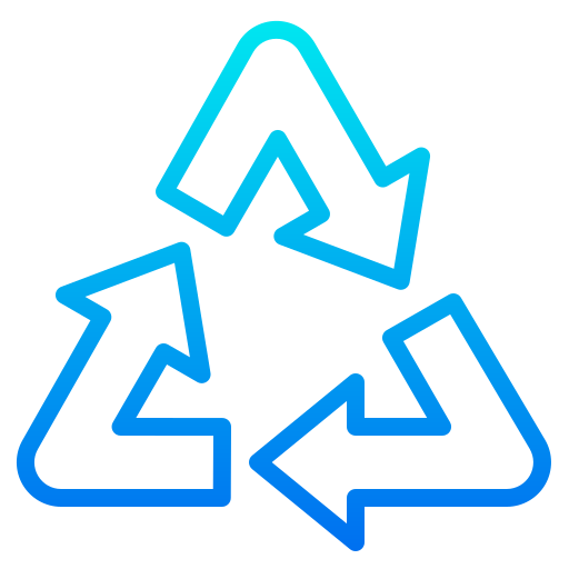 Recycle sign srip Gradient icon