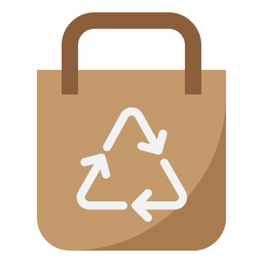 Recycle bag srip Flat icon