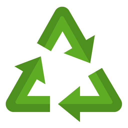 znak recyklingu srip Flat ikona