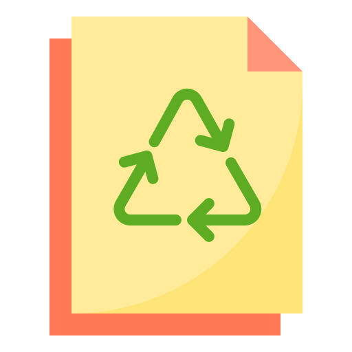 Recycled paper srip Flat icon