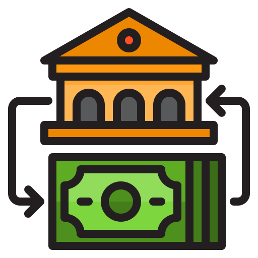 Money exchange srip Lineal Color icon