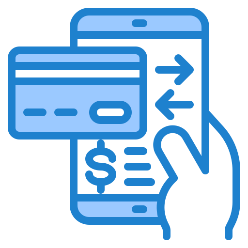 Мобильный платеж srip Blue иконка