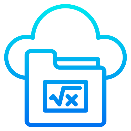 Cloud storage srip Gradient icon