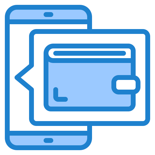 モバイル決済 srip Blue icon