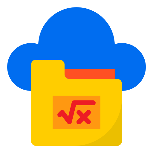 archiviazione cloud srip Flat icona