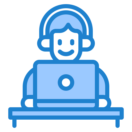 온라인 학습 srip Blue icon