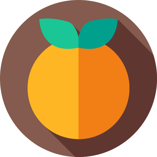 mandarijn Flat Circular Flat icoon