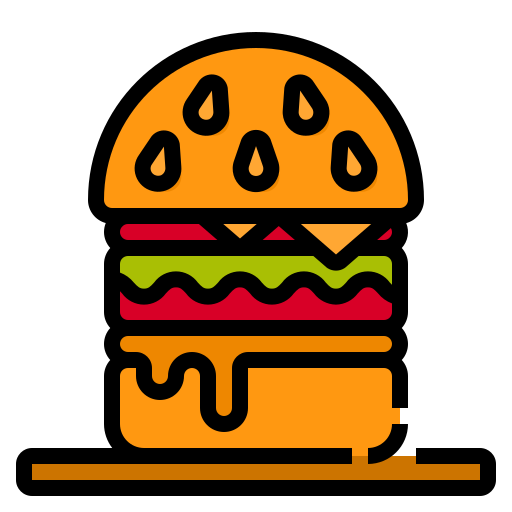 hamburger itim2101 Lineal Color icoon