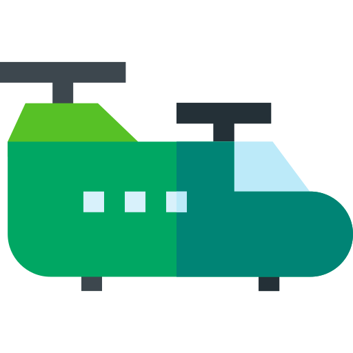 helikopter Basic Straight Flat icoon