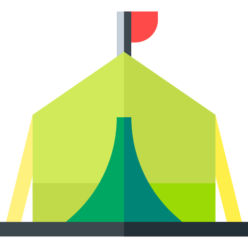 Tent Basic Straight Flat icon