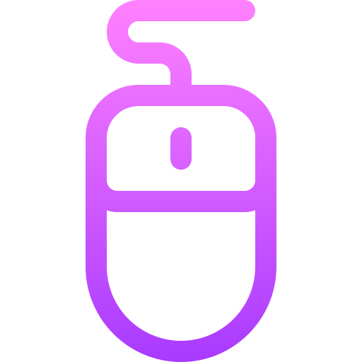 mysz komputerowa Basic Gradient Lineal color ikona
