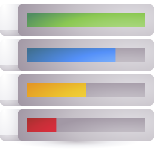 Bar chart 3D Toy Gradient icon