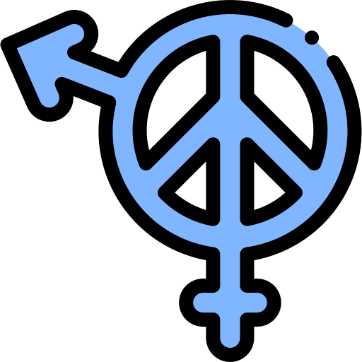 남녀 평등 Detailed Rounded Lineal color icon