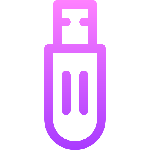 usb Basic Gradient Lineal color icono