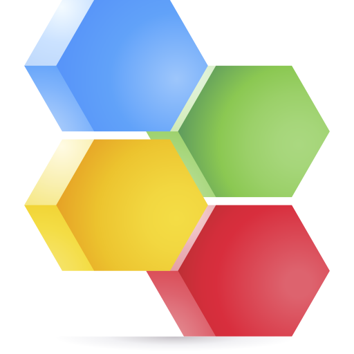 hexagon 3D Toy Gradient icon