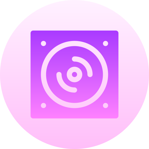 disco compacto Basic Gradient Circular icono