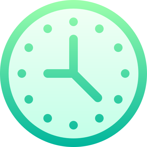 reloj Basic Gradient Gradient icono