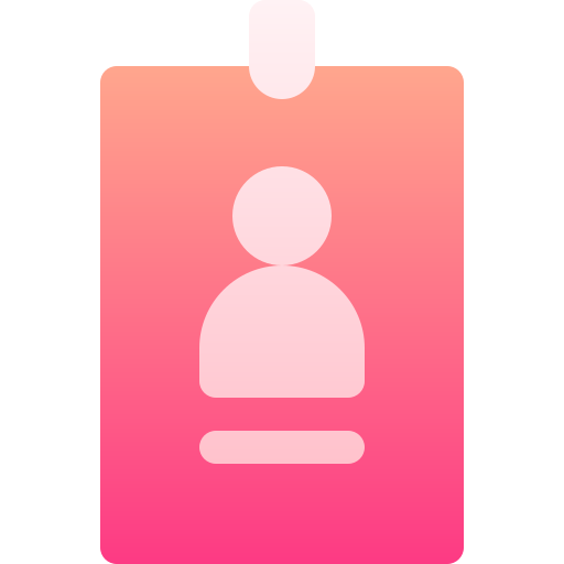 tarjeta de identificación Basic Gradient Gradient icono