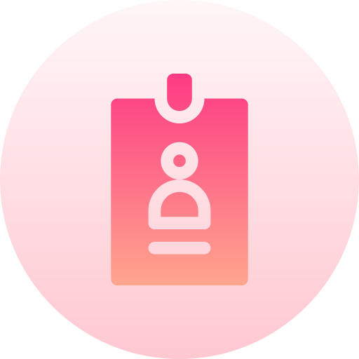 tarjeta de identificación Basic Gradient Circular icono