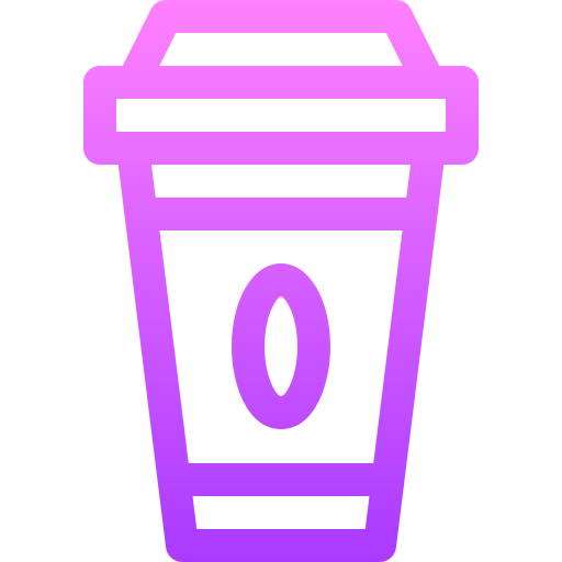 커피 컵 Basic Gradient Lineal color icon