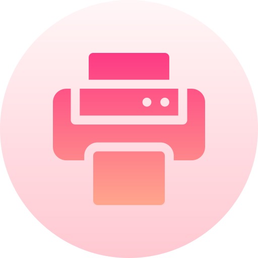 printer Basic Gradient Circular icoon