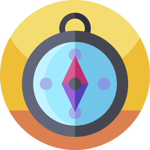 Compass Geometric Flat Circular Flat icon