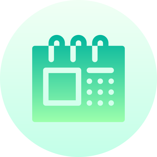 Calendar Basic Gradient Circular icon