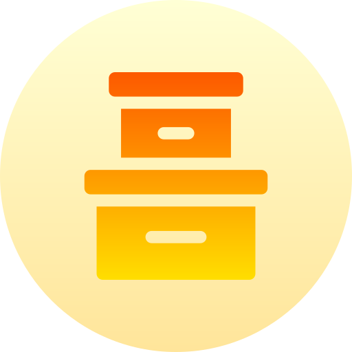 Box Basic Gradient Circular icon