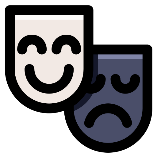 máscaras de teatro Generic Outline Color icono