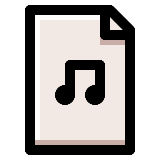 音声ファイル Generic Outline Color icon