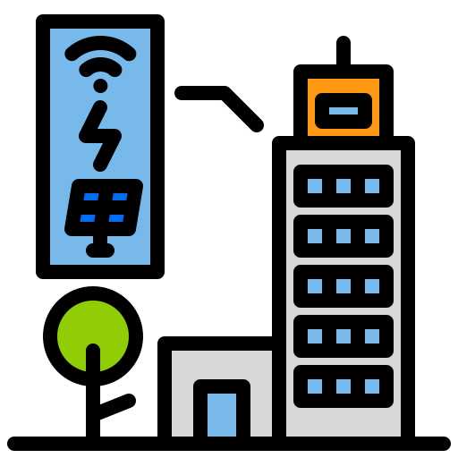 Smart city xnimrodx Lineal Color icon